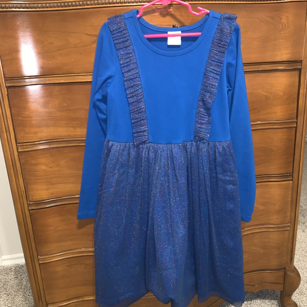 Hanna Andersson Soft Tulle Baltic Blue Dress